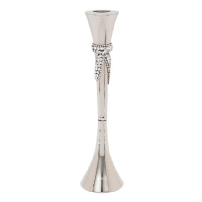 Candlestick With Knot Center Stainless Steel