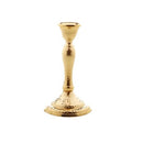 Single gold hammered candlestick with a textured finish, standing 8 inches high, by Classic Touch.