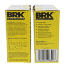 BRK CO250B battery-powered carbon monoxide alarm in its packaging, highlighting its 10-year sensor and alarm life, and hinged cover.