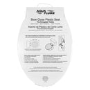 Bone-colored elongated plastic toilet seat with color-matched slow-close hinges displayed on a white background.