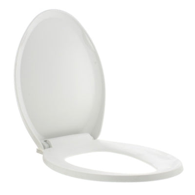 Slow close toilet seat elongated white
