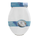 Slow close toilet seat elongated white