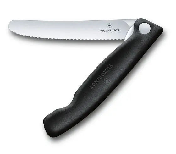 Foldable Knife Black Serrated