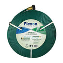 Flexon 50ft Sprinkler Hose – Green, durable flat garden hose with brass connectors, designed for even water distribution. Ideal for lawn and garden irrigation. 7-year guarantee.