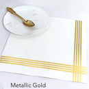 Foil Corner Design Disposable Charger - 16 pcs