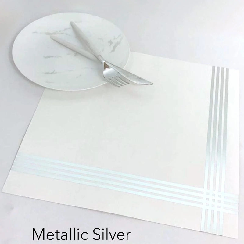 Foil Corner Design Disposable Charger - 16 pcs