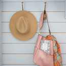 Fragrant Greenleaf Haven sachet, a herbal musk aromatic envelope with a contemporary gray, pink, and cream fan design on the packaging.