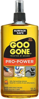 Goo Gone Pro-Power 16 fl oz liquid adhesive and grease remover, powerful and surface safe.