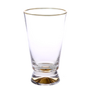 Tumblers With Gold Base And Rim Set Of 6