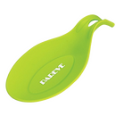 Parve Green Silicone Spoon Rest – Heat Resistant Durable Counter and Oven Top Holder for Ladles and Serving Utensils - Color Coded Kitchen Tools by