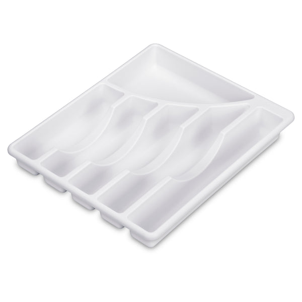 Sterilite 6-Compartment Silverware Organizer White