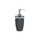 Spirella Seifenspender Toronto: a dark grey plastic soap dispenser with a capacity for liquid soap or lotion, featuring a polished chrome pump.