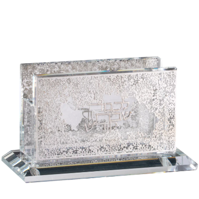Crystal Mini Match Box Holder Floral Silver