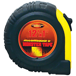 Kimberly-Clark Professional 12ft Monster Tape Measure - 12 Ft Length 0.8" Width - Rubber, Stainless Steel