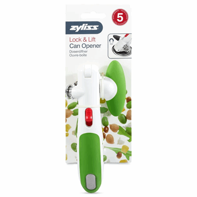 Lock N' Lift Can Opener with Lid Lifter Magnet, Green