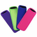 Four colorful insulated ice pop sleeves