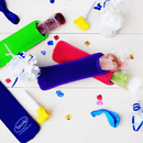 Four colorful insulated ice pop sleeves