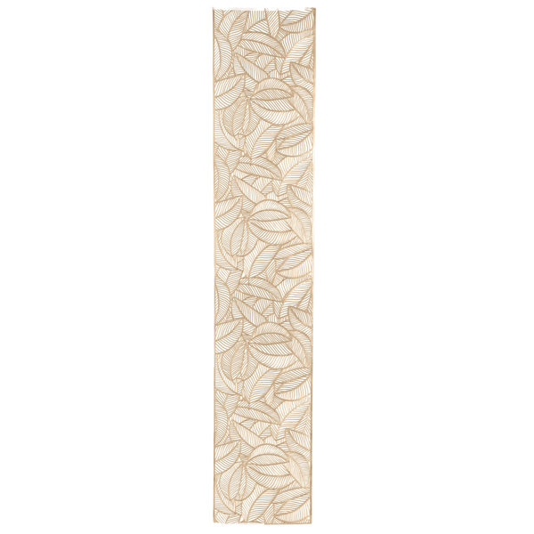 Laser Cut Leaves Shape Table Runner Gold 14" X 72"