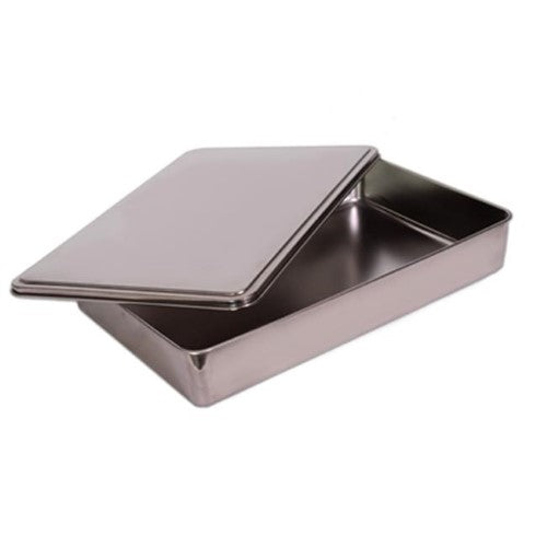 2401 Stainless Steel Covered Cake Pan, Silver, Small