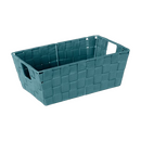 Woven Strap Shelf Tote Sapphire 6.5" X 11.4" X 4.5"