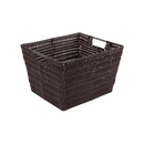 Rattan Tote Chocolate 13"x15"x10"