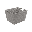 Rattan Tote Grey 13"x15"x10"