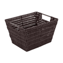 Rattan Tote Chocolate 12"x10"x8"