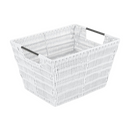 Rattan Tote White 12"x10"x8"