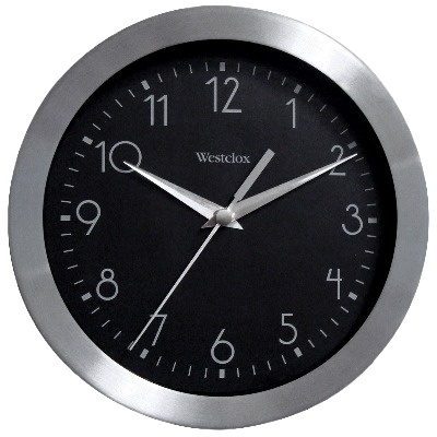 Westclox 9 Aluminum Wall Clock