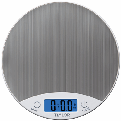 Stainless Steel Digital 11 lb. Capacity Kitchen Scale