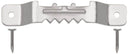 small zinc tooth picture hanger displayed on a white background.