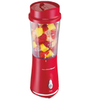 Pink Hamilton Beach personal blender with a clear blending jar.