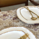 54" x 96" tablecloth in elegant purple stone color