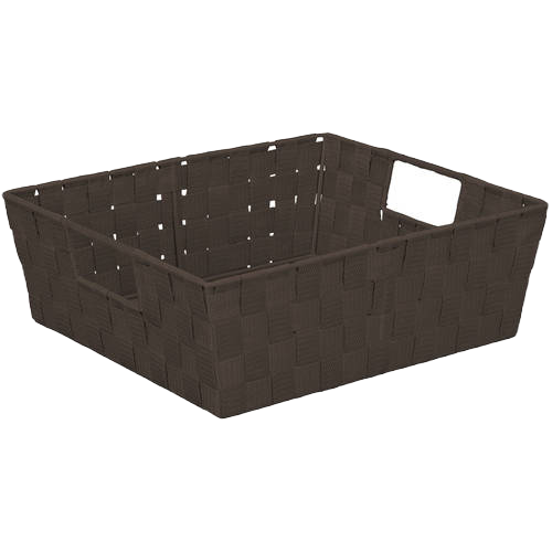 Simplify Large Woven Storage Shelf Bin in Chocolate
