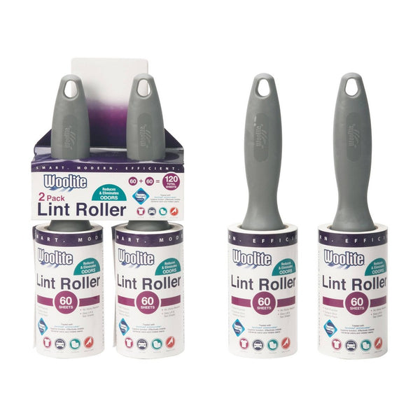 Woolite Sanitized Pro Grade 60 Sheet Super Jumbo Lint Roller 2 Pack - 4.72" X 2.17" X 9.06"