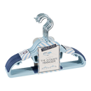 Non Slip Plastic Collar Saver Clothing Hangers 12 Pack Blue