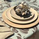 66 x 120" Jacquard Tablecloth – Scalloped Edge