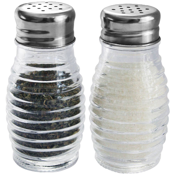 HDS Trading Home Basics 2-Piece Glass Beehive Salt and Pepper Set