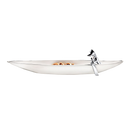 White Ceramic Med Pooch Canoe