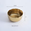 Porcelain Medium Gold Round Bowl