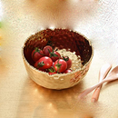 Porcelain Medium Gold Round Bowl