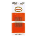 Size 9 Embroidery Needles, 16 Needles, for Crewel Work