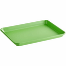 Rectangular green baking pan measuring 9-1/4" x 13-1/4" with smooth sides and a glossy finish, displayed on a white background.