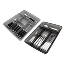 Home Basics Mesh Steel Cutlery Tray Black Small