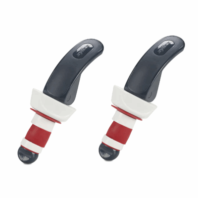 Easy Seal Bottle Stoppers Red and Gray (Set of 2)