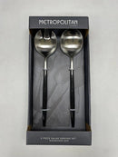 Tai Chi Black and Silver Salad Server Set