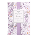 Fragrant Greenleaf Lavender sachet, an aromatic herbal envelope with a soft purple and floral pattern on the packaging.