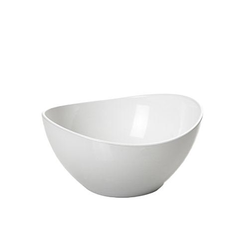 Round Trendy White Acrylic Bowl