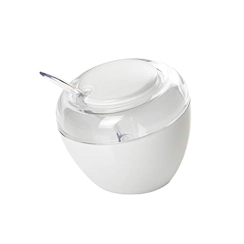 Omada Design Sugar Bowl 10,56 Fl Oz, Made of Acrylic, Ideal for Contact with Food, Comfortable and Colorful, with Spoon Included, Innovative Design, M