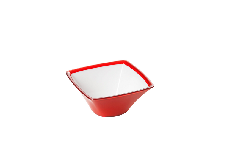 4" Square Sm Red Acrylic Bowl
